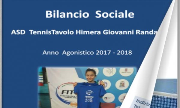 Bilancio Sociale ASD TT Himera Giovanni Randazzo anno agonistico 2017/2018